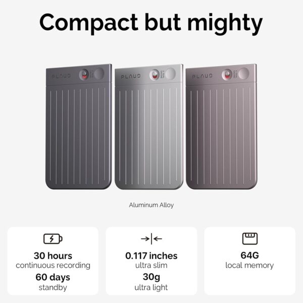 PLAUD NOTE AI Voice Recorder with Magnetic Case