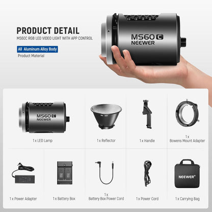 NEEWER MS60C RGBWW LED Video Light