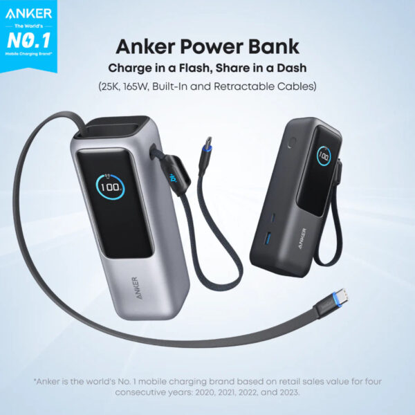 Anker Power Bank 25000mAh 165W Ultra-Fast Portable Charger