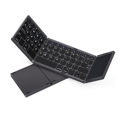 Foldable Wireless Bluetooth Keyboard with TouchPad