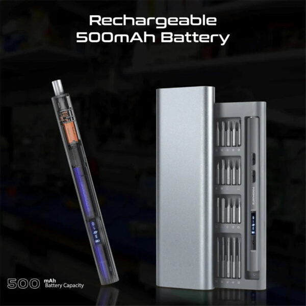 Promate 62-Pieces Cordless Electric Screwdriver Kit with LED Fill Light