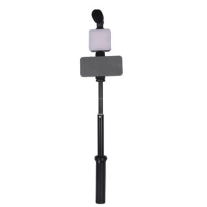 Flexible Phone Tripod with Microphone Filling Light Selfie Vlogging Kit AY 49T